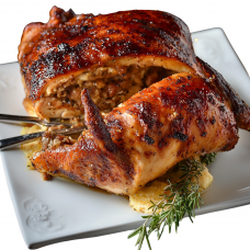 Turducken With Seafood Jambalaya 15lb (Serves approximately 20-25... Turducken With Seafood Jambalaya 15lb (Serves approximately 20-25...