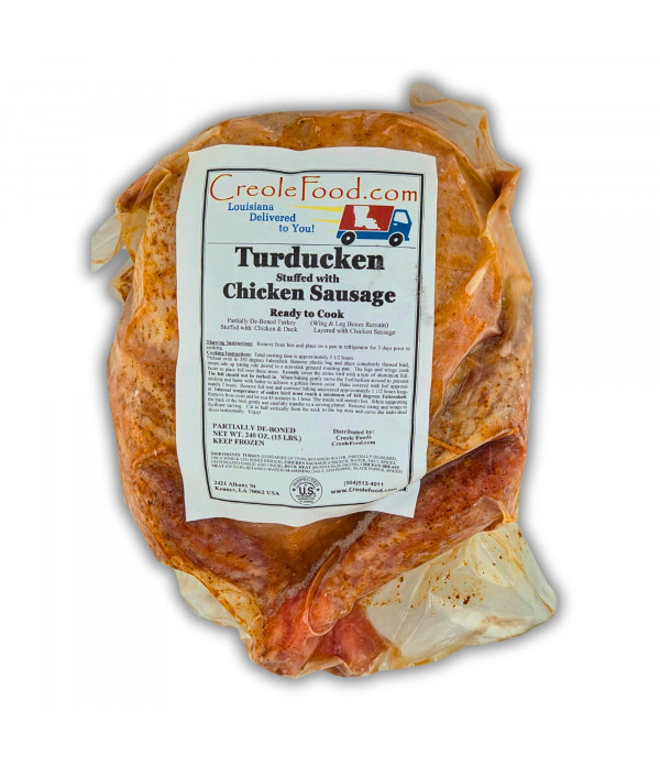 Turducken With Chicken Sausage 15lb (Serves approximately 20-25)