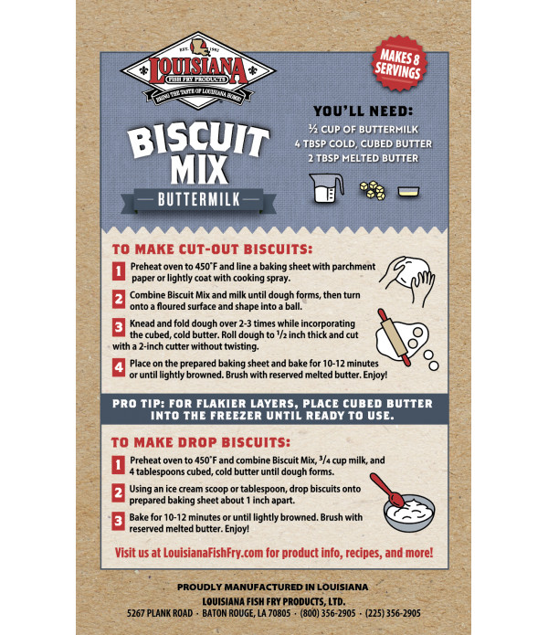 Louisiana Fish Fry Buttermilk Biscuit Mix 9oz