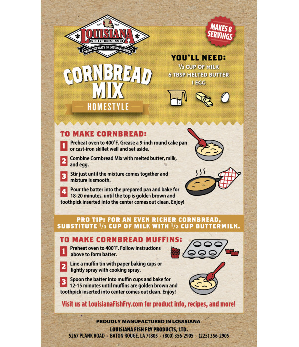 Louisiana Fish Fry Cornbread Mix 10oz