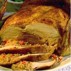 Poche's Turducken w/ Cornbread & Rice Dressing...